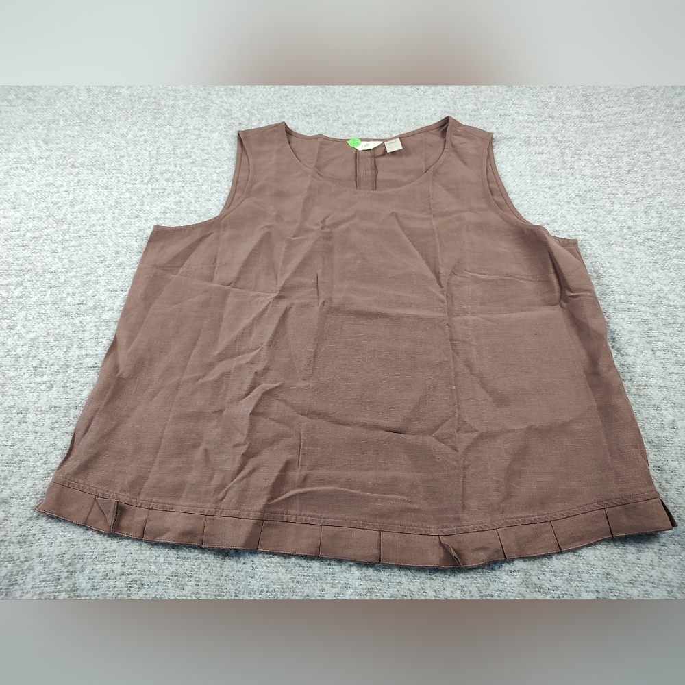 J. Jill Brown Sleeveless Tank Top